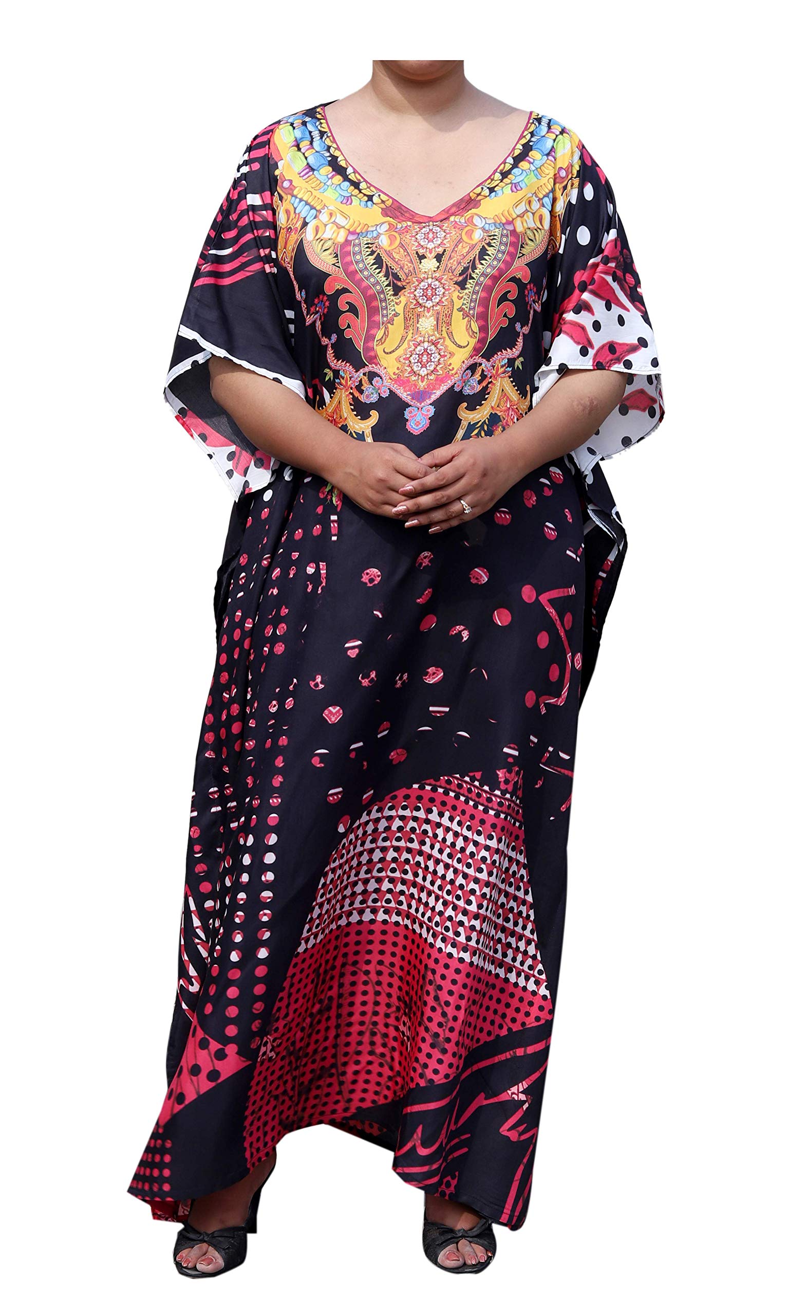 Casual Kaftan Dresses for Women African Long Beach Wear Moomoo Plus Size  Boho Ca | eBay